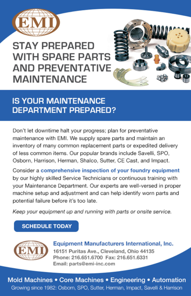 Stay Prepared with Spare Parts and Preventative Maintenance Equipment
